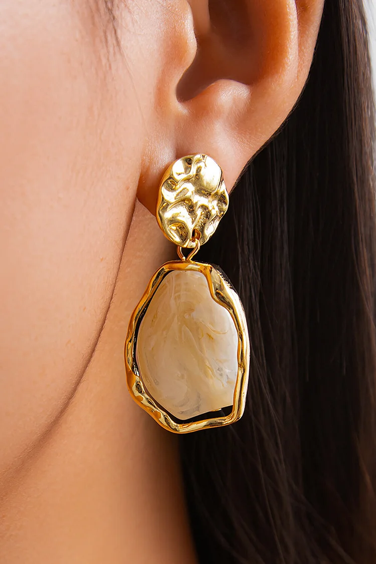Irregular Pendant Alloy Fashionable Dangle Earrings