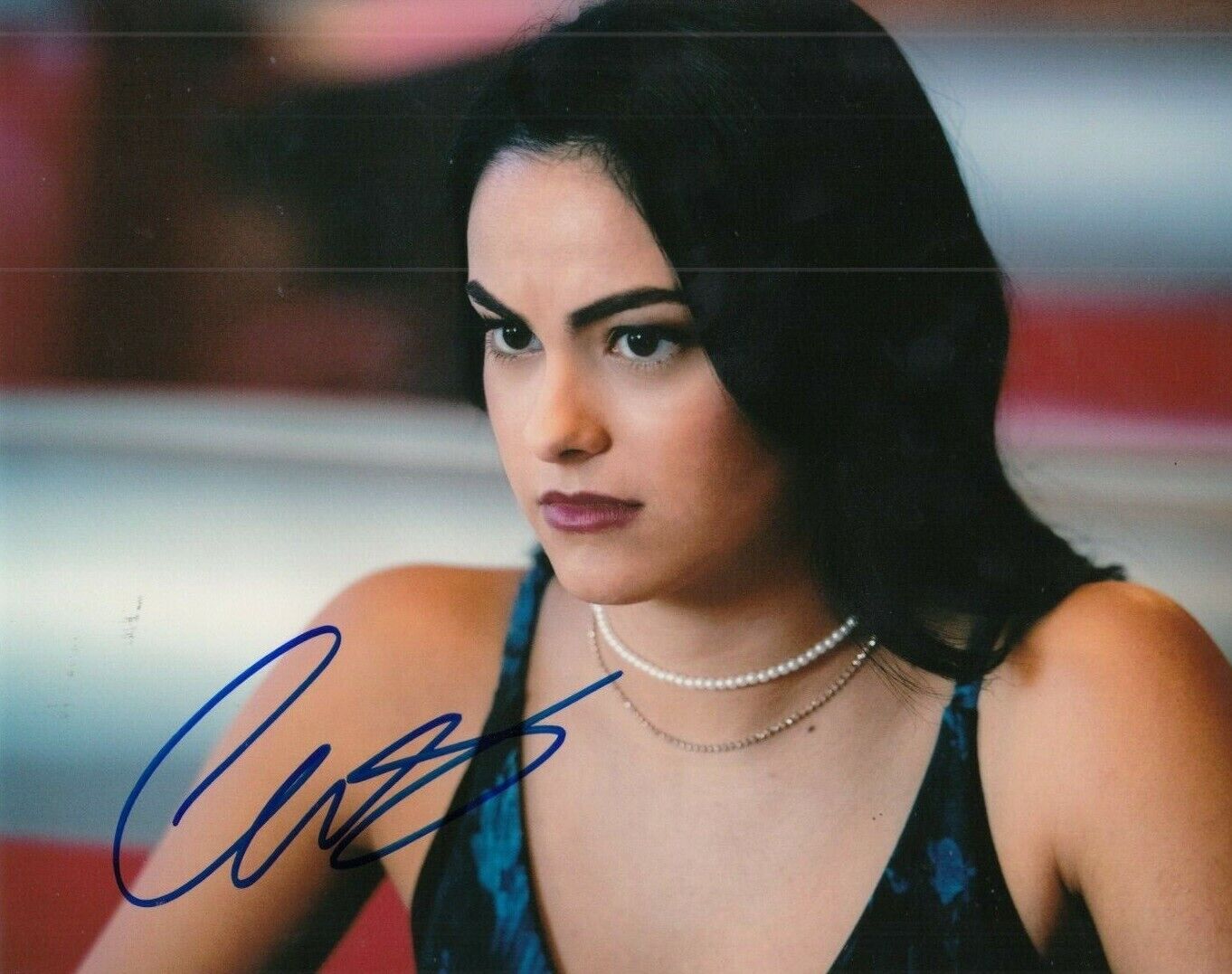 CAMILA MENDES signed (RIVERDALE) TV SHOW 8X10 Photo Poster painting *Veronica Lodge* W/COA #10