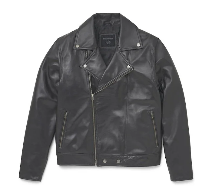 Men's Lisbon Debossed Leather Jacket