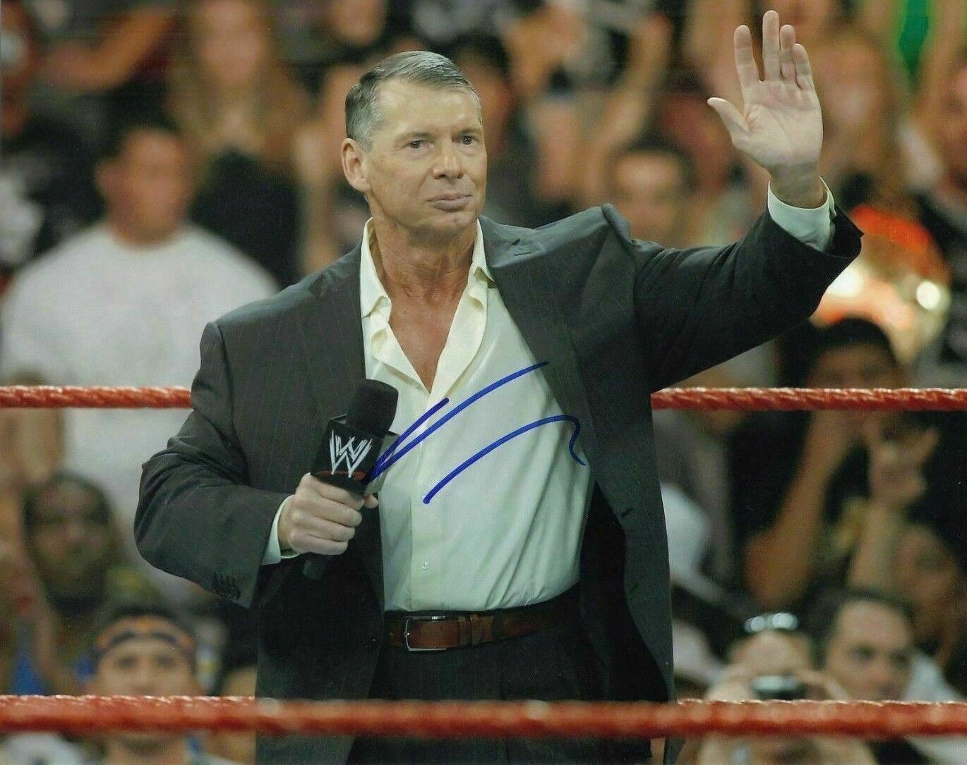 Vince McMahon Signed 10X8 Photo Poster painting WWE Chairman Genuine Signature AFTAL COA (7005)