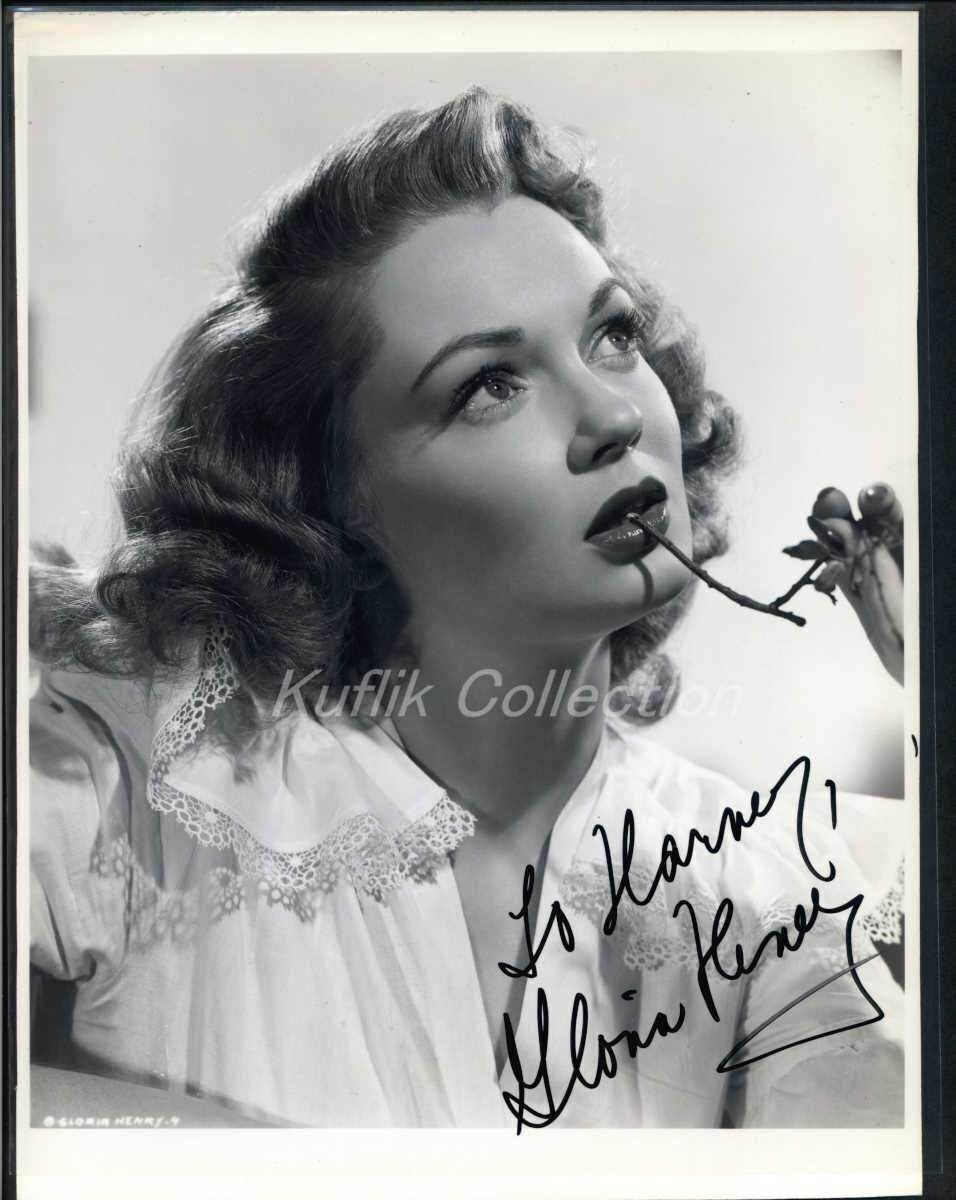 Gloria Henry - Signed Vintage Celebrity Autograph Photo Poster painting - Dennis..Menace