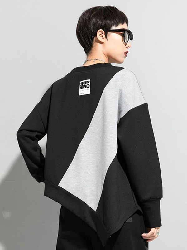 Contrast Pocket Drawstring T-Shirt Gray