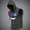 Men's Street-Style Printed Sleeveless Hooded Tank Top by Inlyline