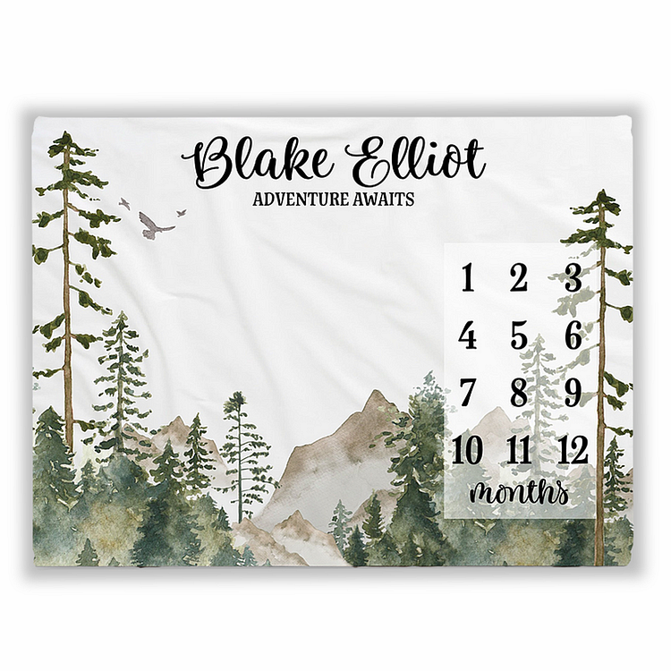 BlanketCute-Personalized Family Blanket with Your Baby Milestone | 08