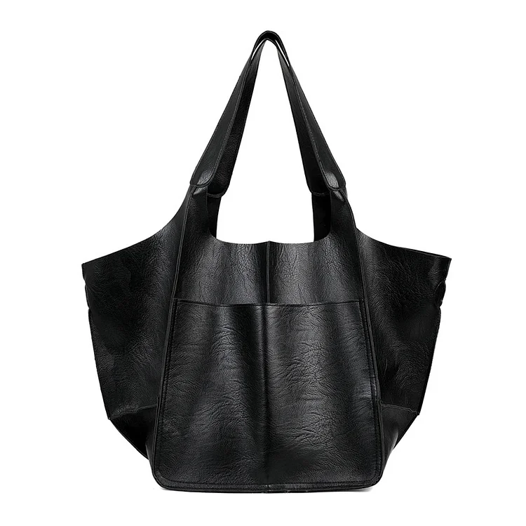 women's large soft leather large capacity shoulder tote bag