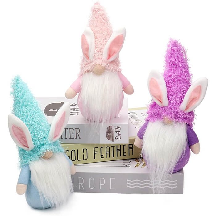 3pcs/set Easter Bunny Gnomes Plush Dolls