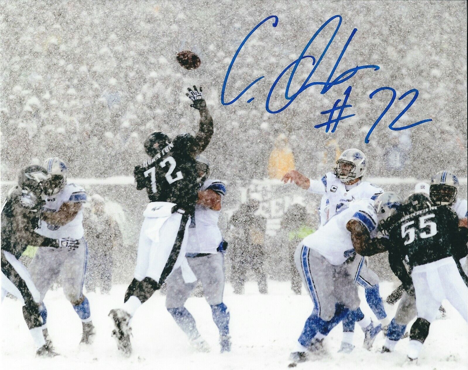 Autographed CEDRIC THORNTON Philadelphia Eagles 8x10 Photo Poster painting w/COA