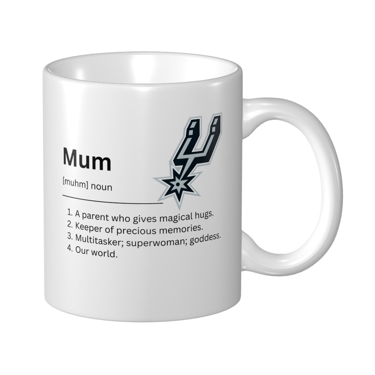 San Antonio Spurs Minimalist Dictionary Mother's Day Mug