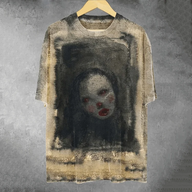 Comstylish Halloween Horror Print Casual T-Shirt