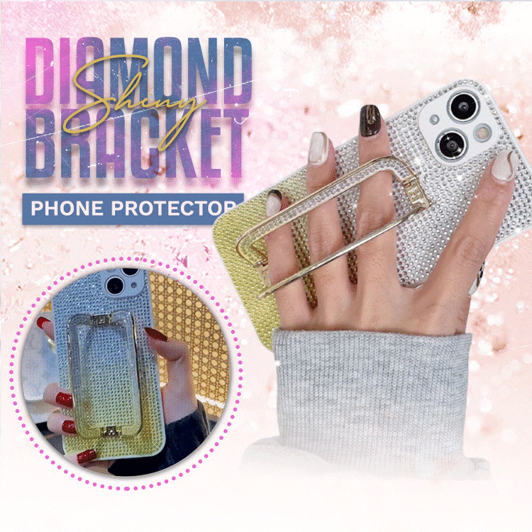 Chanel-Style Diamond Bracket Phone Protector