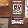 2PCS Warning Signs - Metal Tin Signs(8*12Inch/12*16Inch)