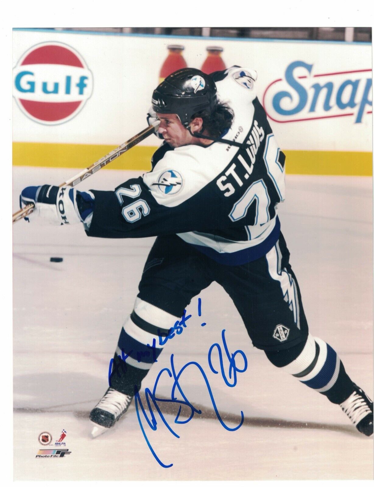 Martin St. Louis Tampa Bay Lightning Signed 8 x 10