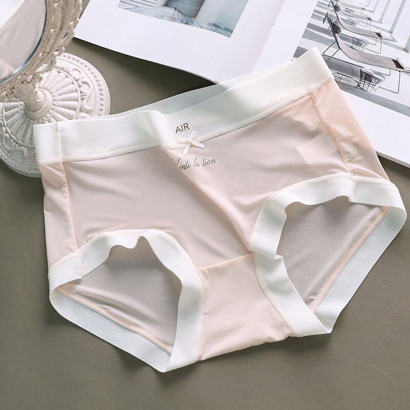 Billionm Silk Women's Panties Breathable Female Lingerie Seamless ...