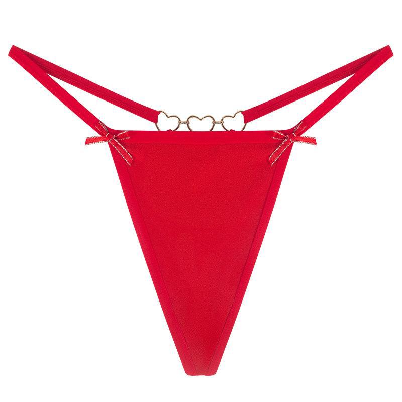 Lovingerie - Sexy Love Heart Chain Bowknot Low Waist Seamless Women's Thong