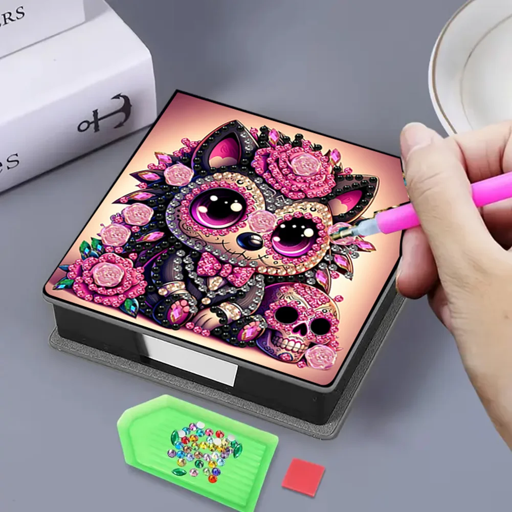 PU 5D Diamond Painting Kit Note Box DIY Diamond Art Notepad Box (V)