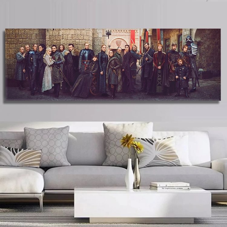 Game of Thrones Season 8 Full Cast Poster Canvas Wall Art MusicWallArt