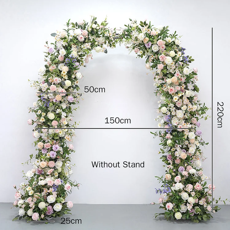 A7867 Flower Row Outdoor Wedding Backdrop Decor Floral Arrangement