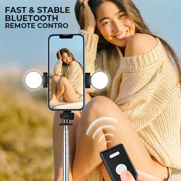 🔥Vendita calda SCONTO DEL 50%🎁Nuovo selfie stick e treppiede multifunzionale migliorato con telefono estraibile