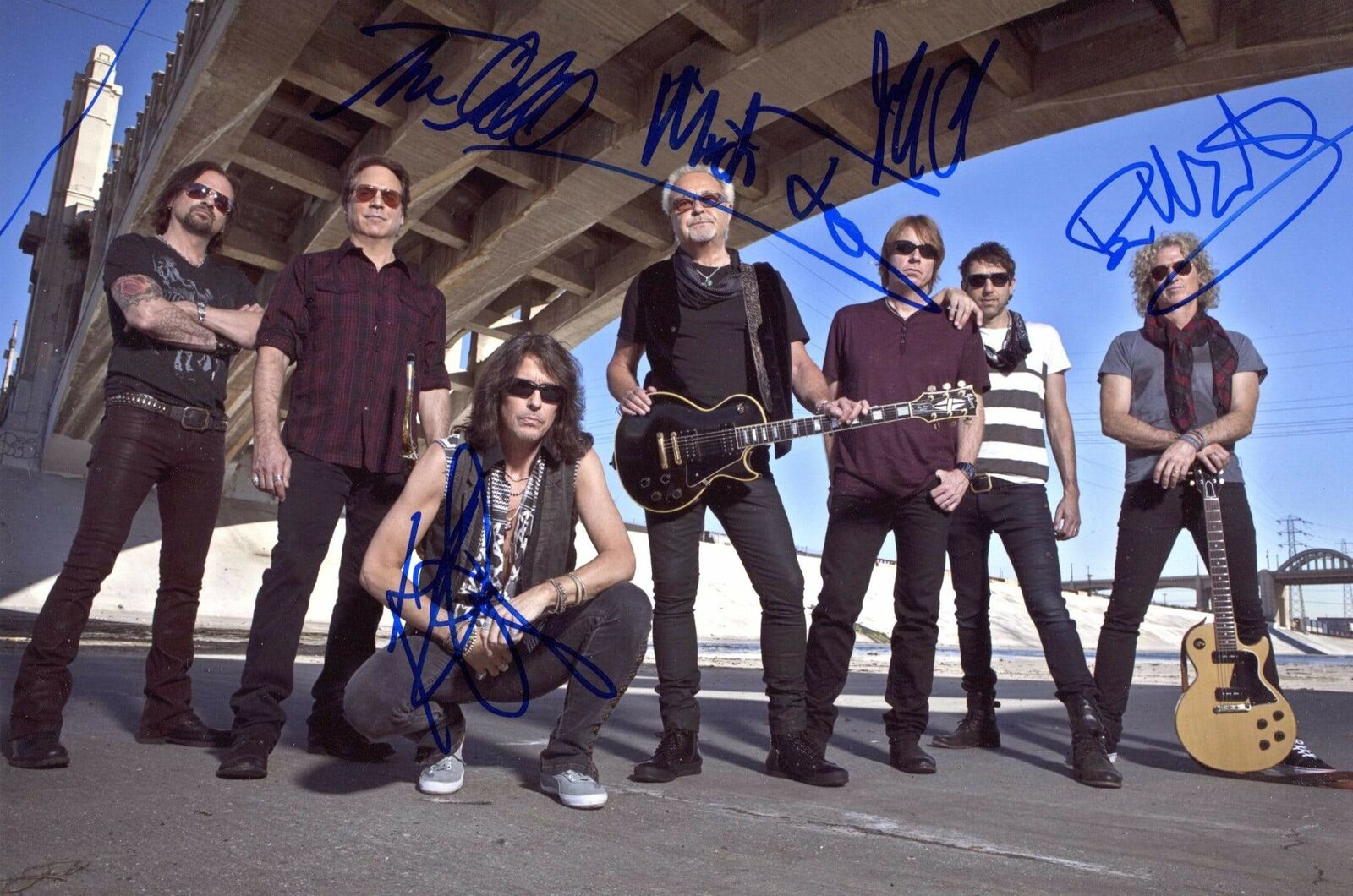 Foreigner ROCK BAND autograph, In-Person signed Photo Poster painting