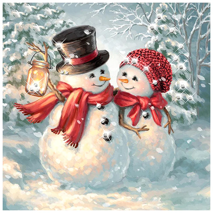Christmas Snowman - Full Round - Diamond Painting(30*40cm)