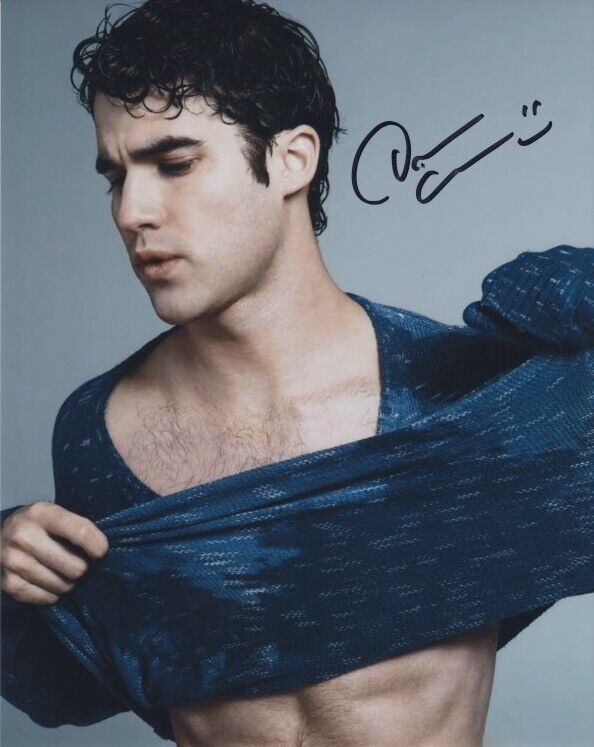 Darren Criss (Glee) in-person shirtless signed 8x10 Photo Poster painting