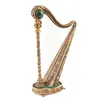 1:12 scale handcrafted antique-style miniature harp