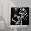 DIY Pearl Painting Silhouette Lady for Home Wall Decor with Frame(30*30cm)