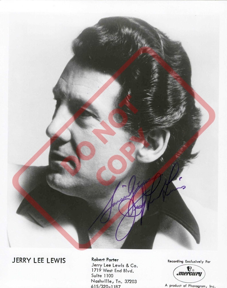 Jerry Lee Lewis 8.5x11 Autographed Signed Reprint Photo Poster painting