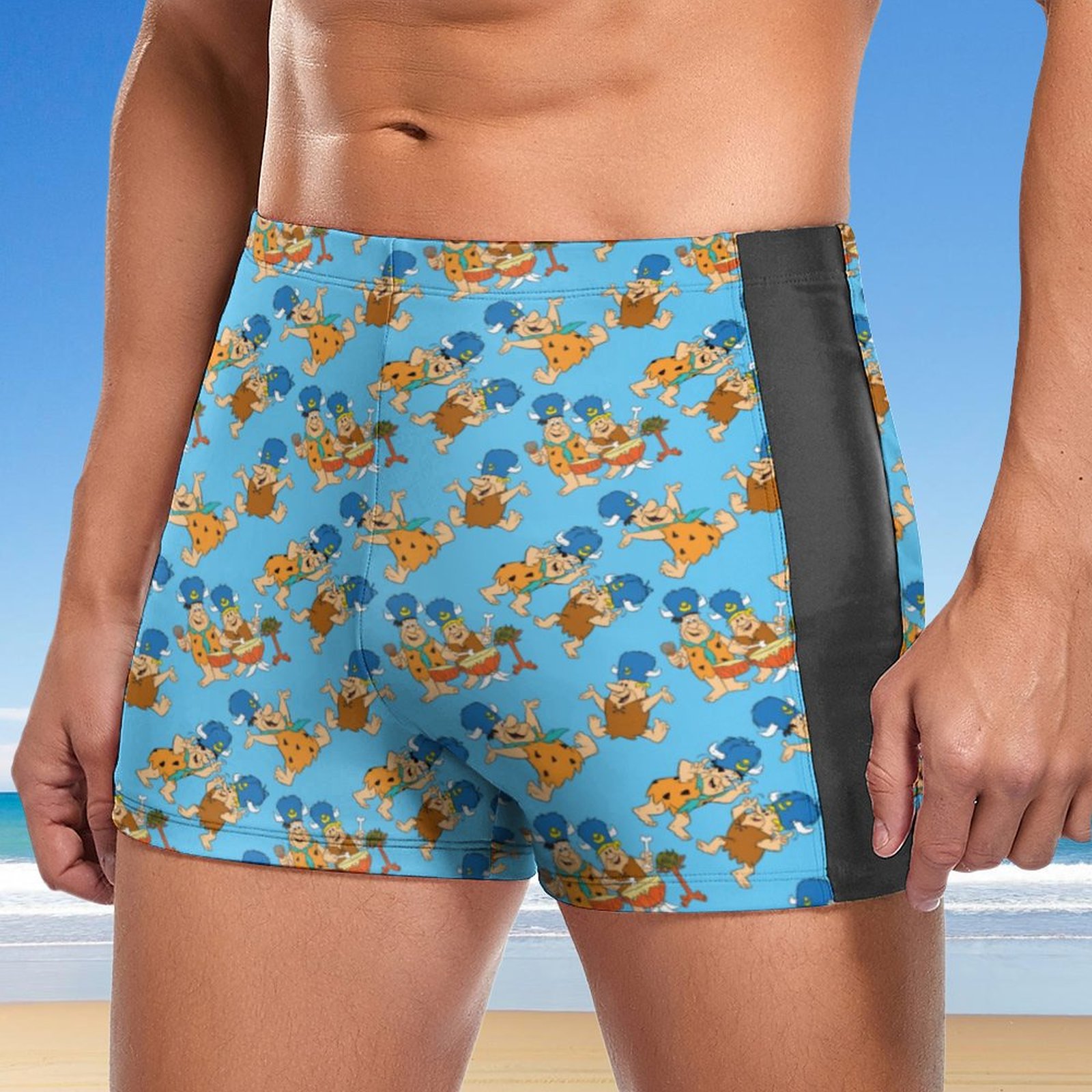 SFNEEWHO The Flintstones Fred Barney Water Buffaloes Swim Brief Square ...