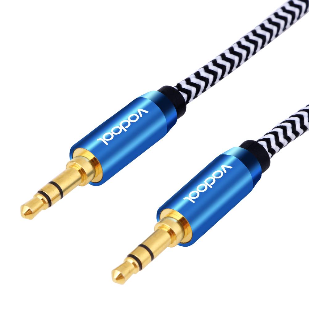 

VODOOL 2 Meter 3.5mm Nylon Braided Tangle-Free Male to Male Audio cable, 501 Original