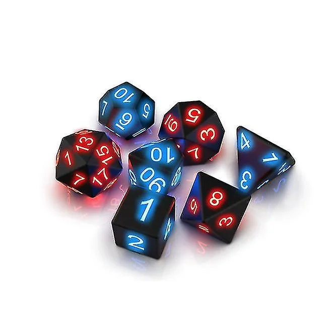 7pcs The Electronic Dice Glow Led Dices Magic Trick Pixels Dnd Mtg Board Game