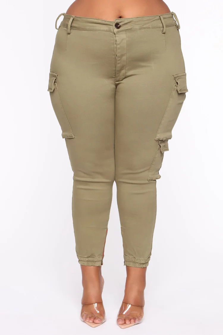 Kalley Cargo Pants - Olive