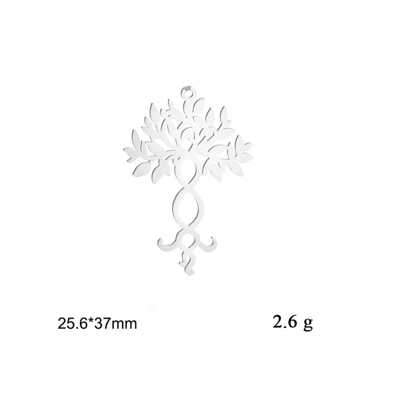 1 Piece 304 Stainless Steel Celtic Knot Maple Leaf Tree Pendant