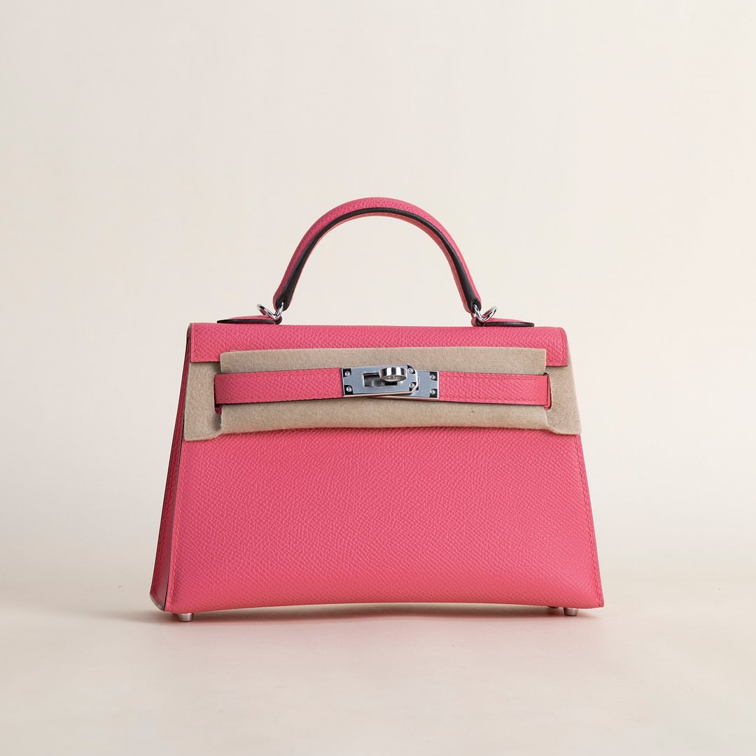 Mini Kelly II Epsom 8W Rose Azalee PHW