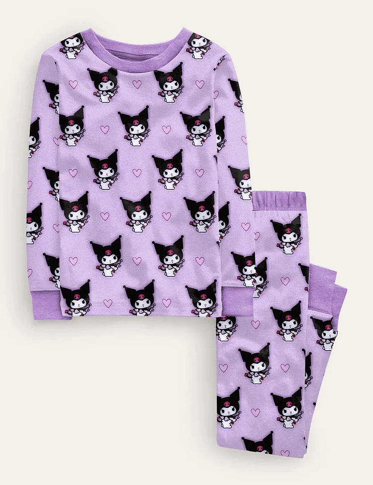 Kid's Cute Kuromi Anime Pajama Set