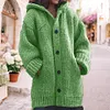 Gioiacombo&trade; Cappotto cardigan con cappuccio maglione di media lunghezza da donna