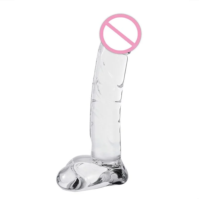 Realistic Ultra-Crystal Glass (6.7 Inch)Dildo For Hands-Free Play Stimulation Dildos Anal Sex Toys
