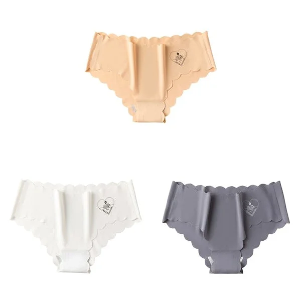 3pcs/lot Sexy Panties For Women Briefs Set Seamless Lingerie Solid Mid-Waist Cotton Panty Female Underpants Underwear Intimates