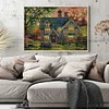 >SALE<Full Embroidery Cotton Thread 14CT Print Autumn Garden Villa Cross Stitch59x42cm