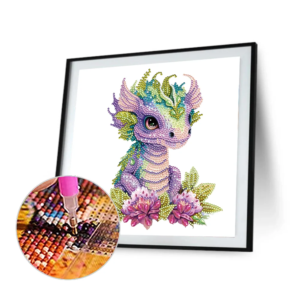 Diamond Painting - Partial Special Shaped Drill - Dragon(30*30cm)