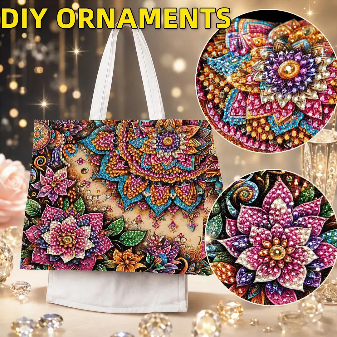 Diamond Tissue Organizer Exquisite Craftsmanship for Bathroom Bedroom Decor (Mandala)