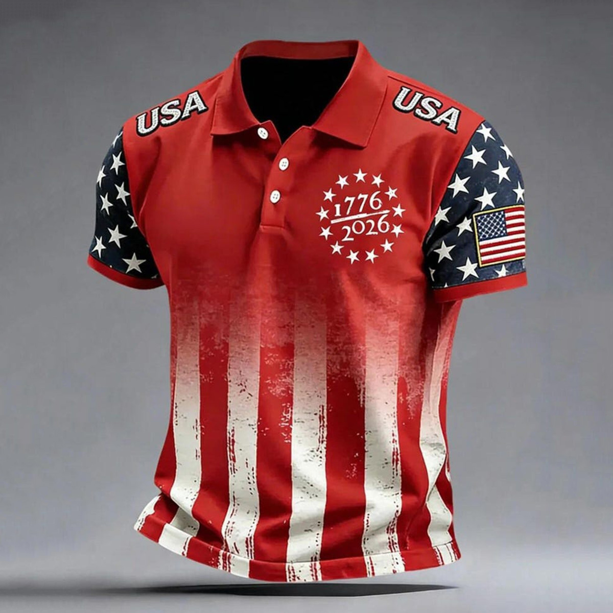 Men's United States Of America 1776-2026 Polo Shirt Westsshops