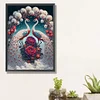 Blume Pfau - speziell geformtes Diamond Painting - 30*40cm