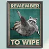 Remember To Wipe-11CT Stamped Cross Stitch 40*55cm tapestrymarket