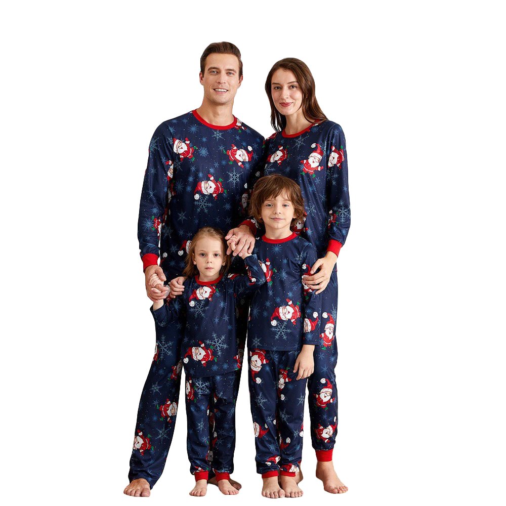 Family Matching Santa Claus Snowflake Printed Christmas Pajamas Set 2021-Pajamasbuy