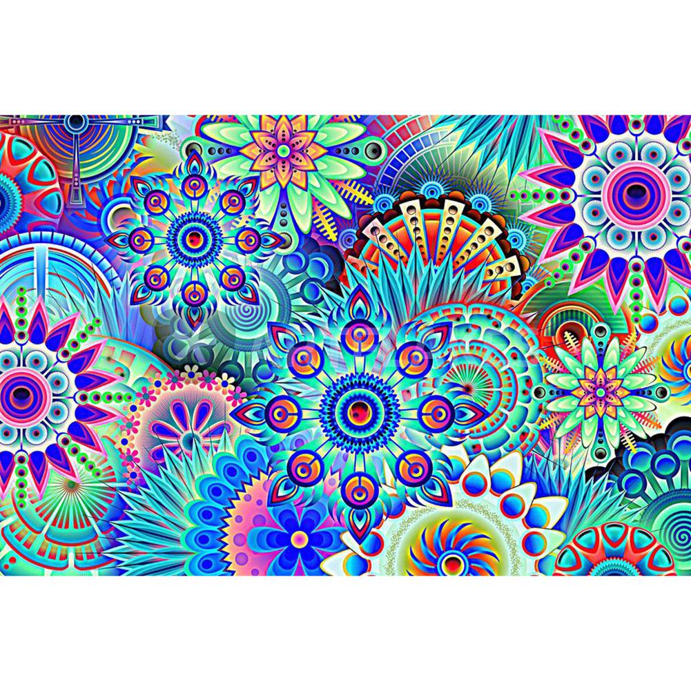 

40x30cm Round Drill Diamond Painting-Colorful Flower, 501 Original