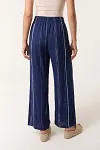 Pinstripe Summer Trousers, Slimming Wide Leg, Guangzhou Apparel Factory, Plus Size Friendly Pants, Nautical Style Wholesale