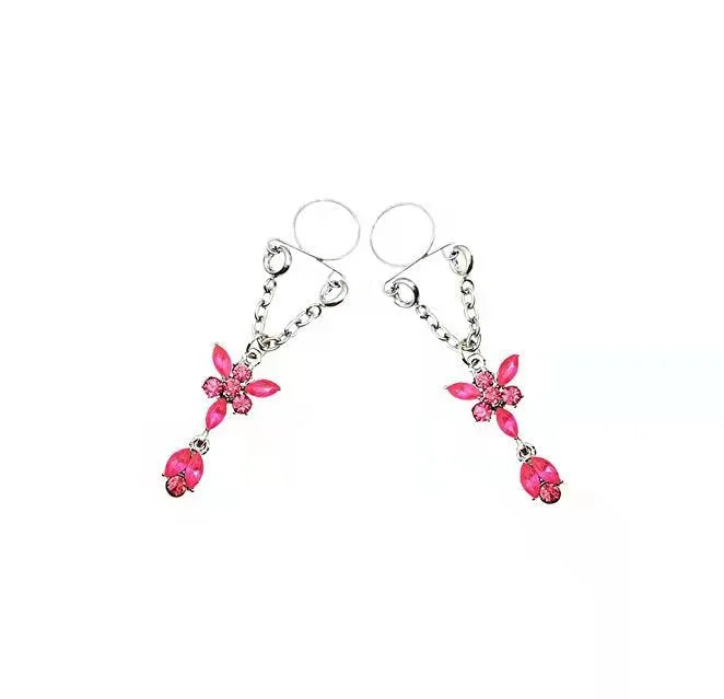 COLORFUL BUTTERFLY FAKE NIPPLE RING