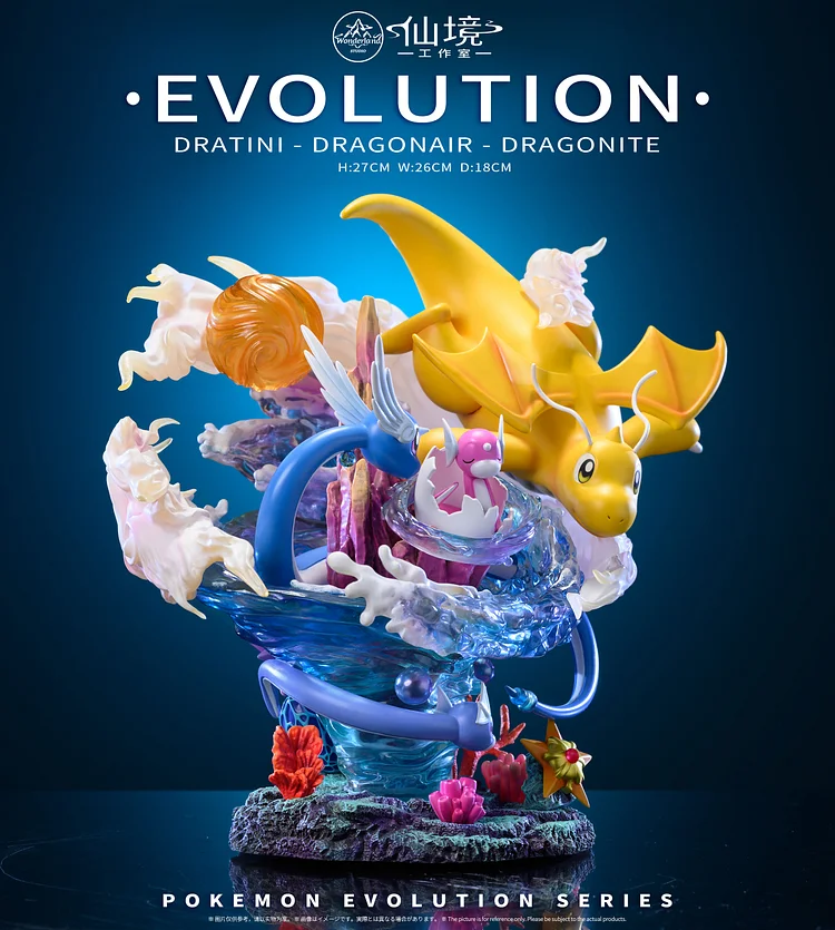 PRE-ORDER Wonderland Studio - Pokemon - Dragonite Evolution with LED 1/20 Statue(GK)-