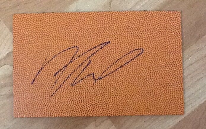 ANDRE DRUMMOND UCONN HUSKIES 2012 NBA DRAFT SIGNED 4X8 LEATHER MAT